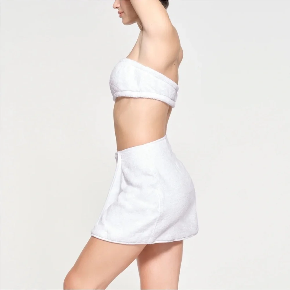 )Skims TERRY COVER UPS MINI WRAP SKIRT size‎ XL NWT